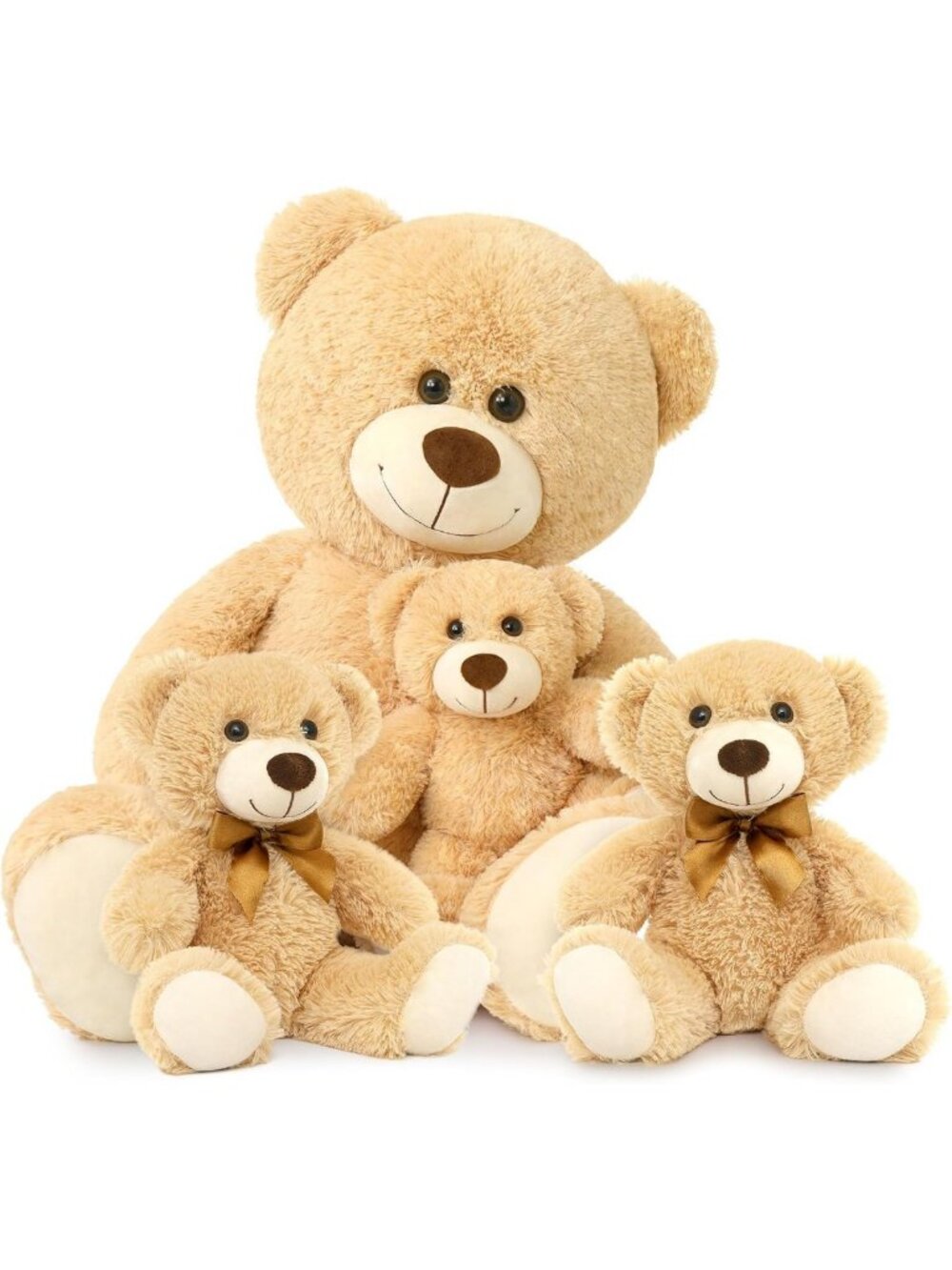 Giant 39" Plush Teddy Bear with 3 Baby Bears - Perfect for Baby Shower Gift!